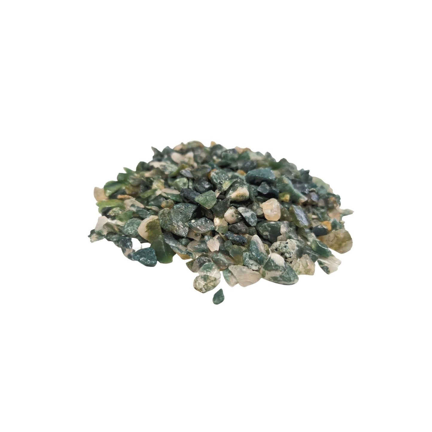 Moosachat-Splitter 1kg - Natürliche Edelsteine für Dekoration & Aquarium