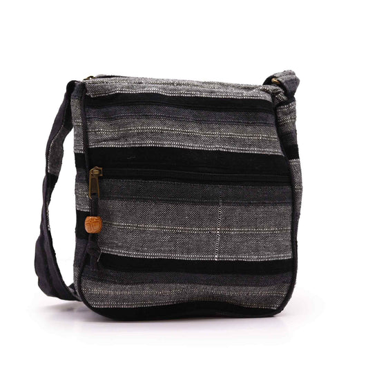 Nepal Umhängetasche Granit - Verstellbare Baumwolltasche für Reise & Alltag