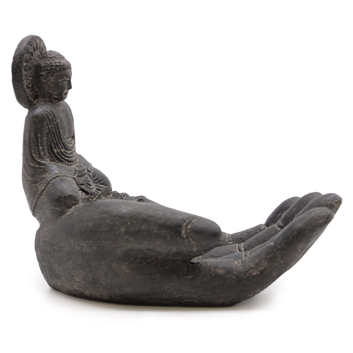Buddha-Hand Räucherstäbchenhalter aus Beton - Schwarz