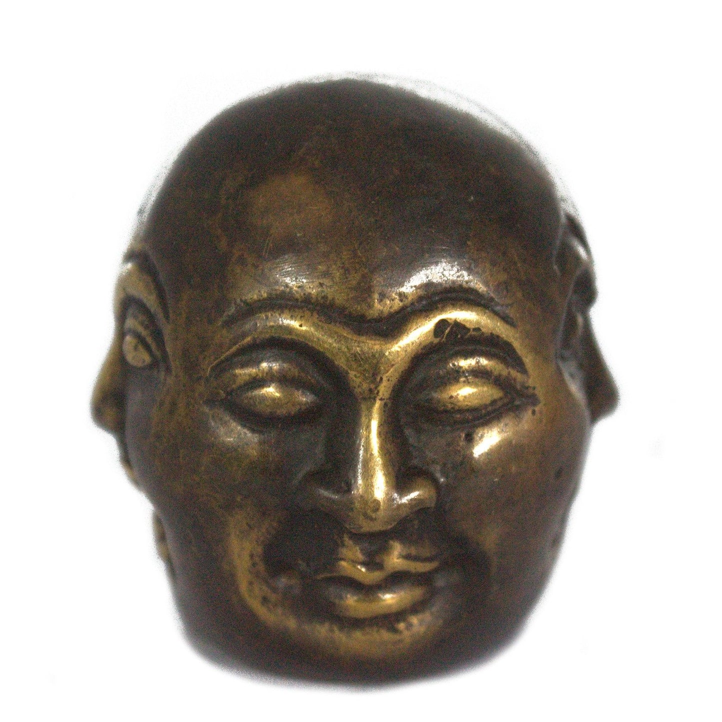 Viergesichts-Buddha Statuette aus Messing – 5 cm Feng Shui Figur für Harmonie
