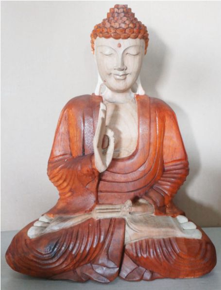 Buddha-Statue 'Lehrender Buddha' 40 cm - Handgeschnitzt aus massivem Suarholz