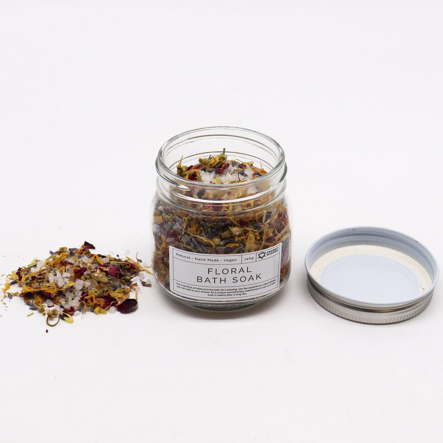 Natürliches Blütenbad-Salz – 140 g für ein sinnliches Wellness-Erlebnis