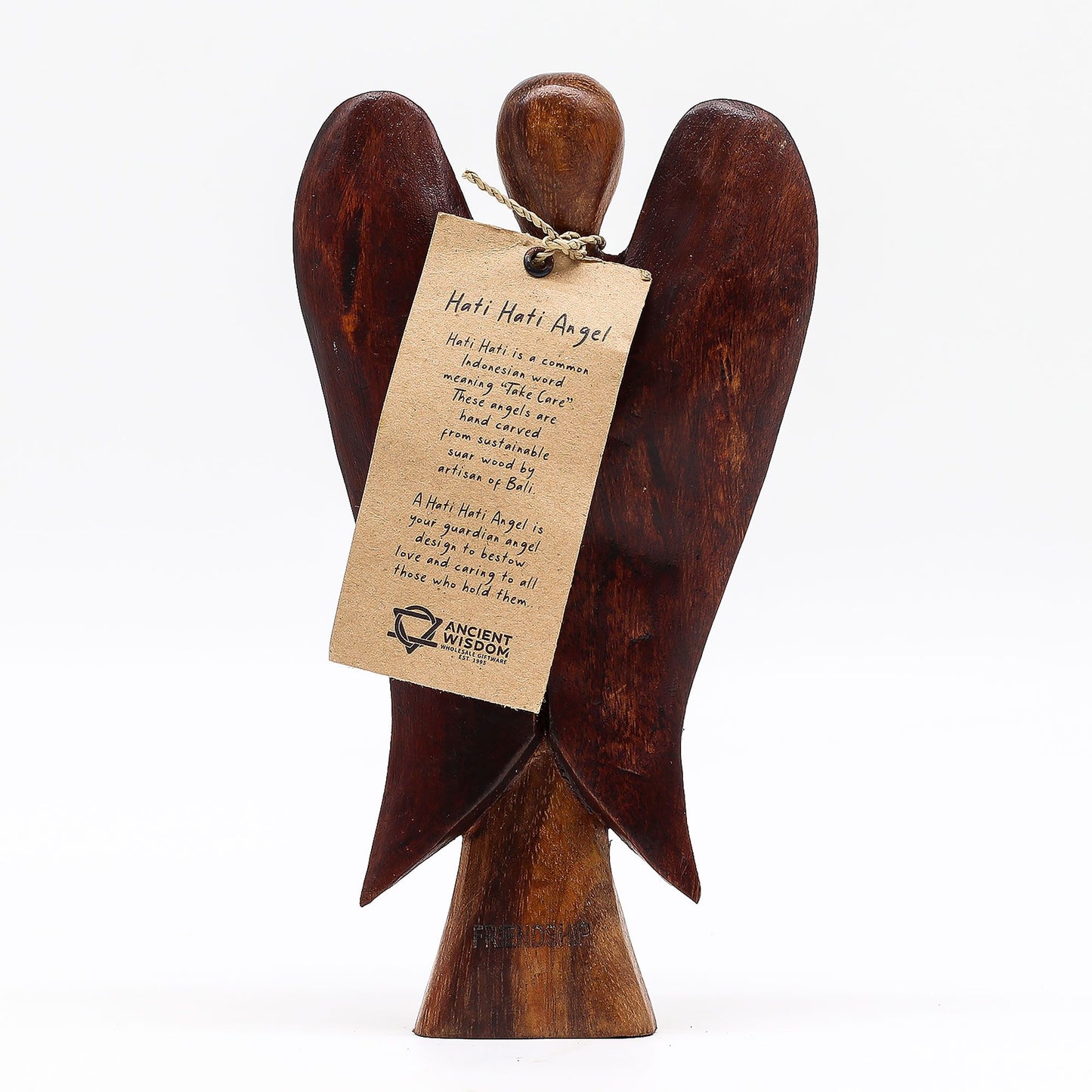 Hüter-Engel aus Suarholz – Handgeschnitztes Symbol für Freundschaft & Fürsorge, 20 cm