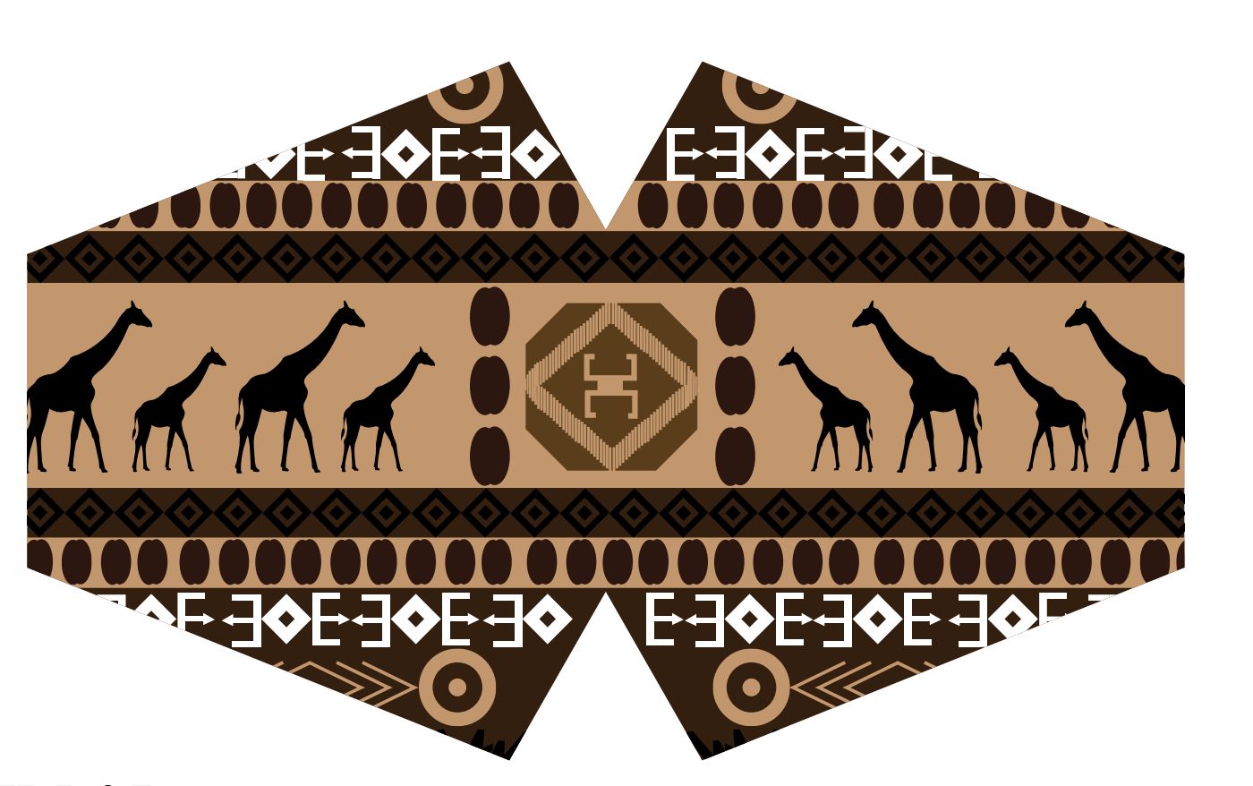 Wiederverwendbare Gesichtsmaske mit afrikanischem Tribal-Muster – Stil & Schutz