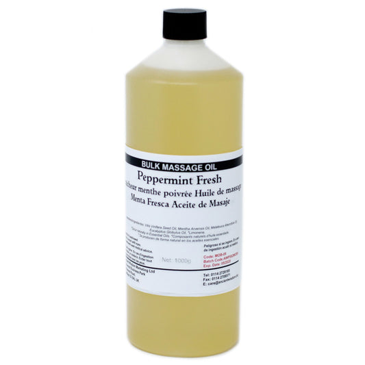 Massageöl Minz-Frische 1kg – Erfrischendes Pflegeöl mit ätherischen Ölen