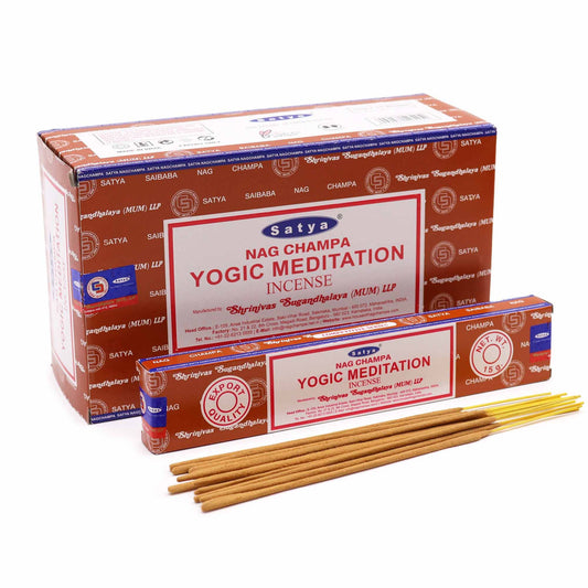 SATYA Räucherstäbchen Yogische Meditation - 15 Stück, handgerollt