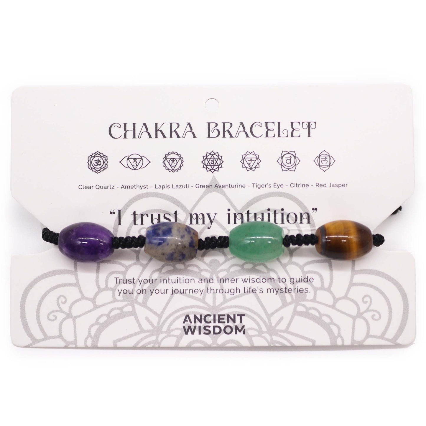 Chakra-Armband mit 7 Edelsteinen – Verstellbar für innere Balance