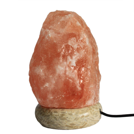 Himalaya-Salzlampe mit USB-Anschluss | Weißlicht | 11,5 cm Naturkristall