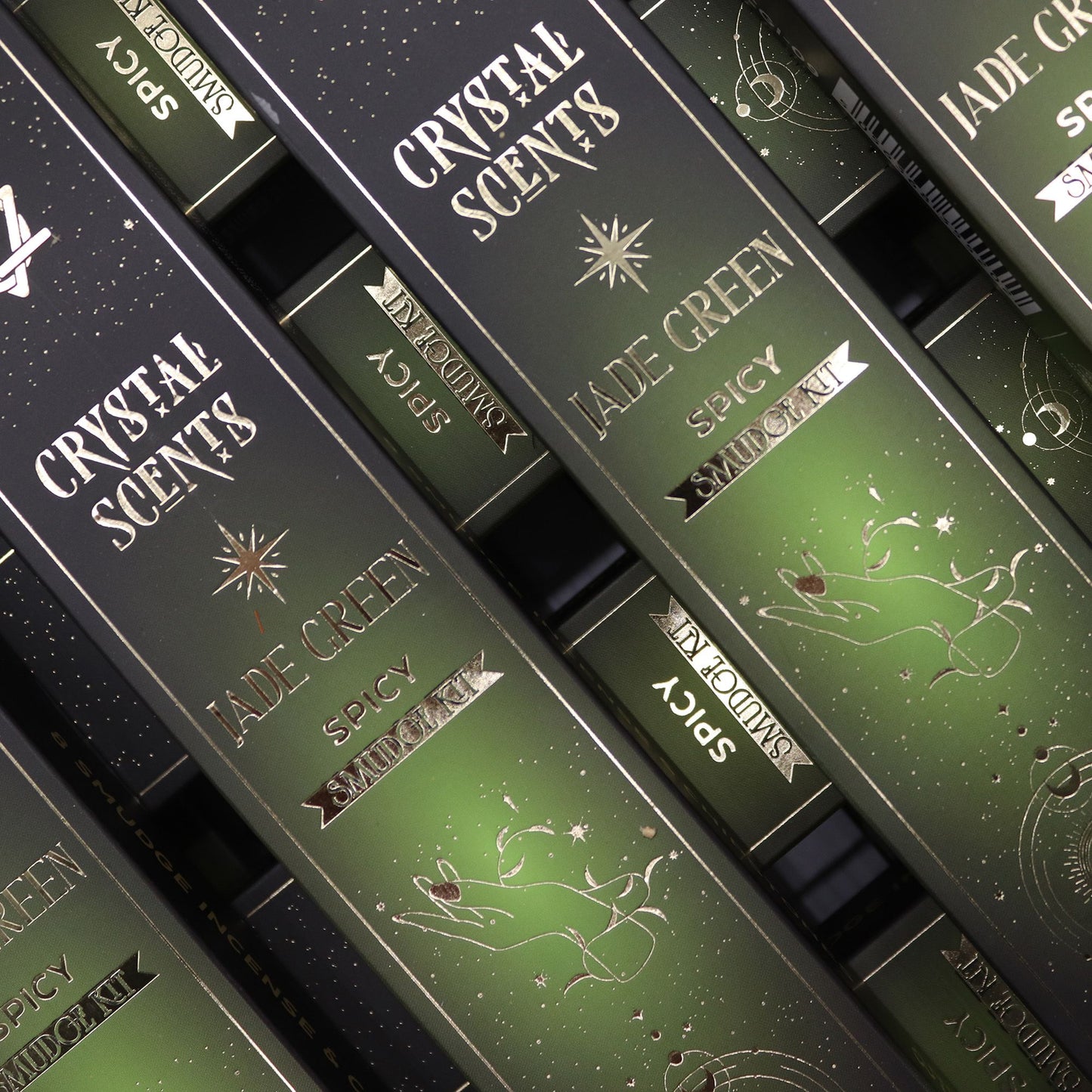 Spicy Räucherstäbchen Set mit Jade-Chips – Energetisierend & Handgefertigt