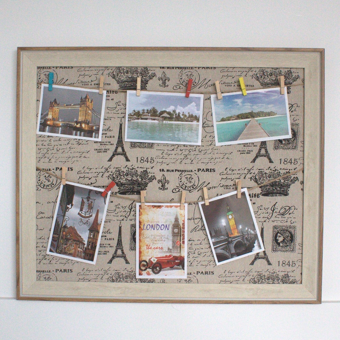 Großer DIY Klammerrahmen Paris – Persönliche Fotogalerie aus Holz