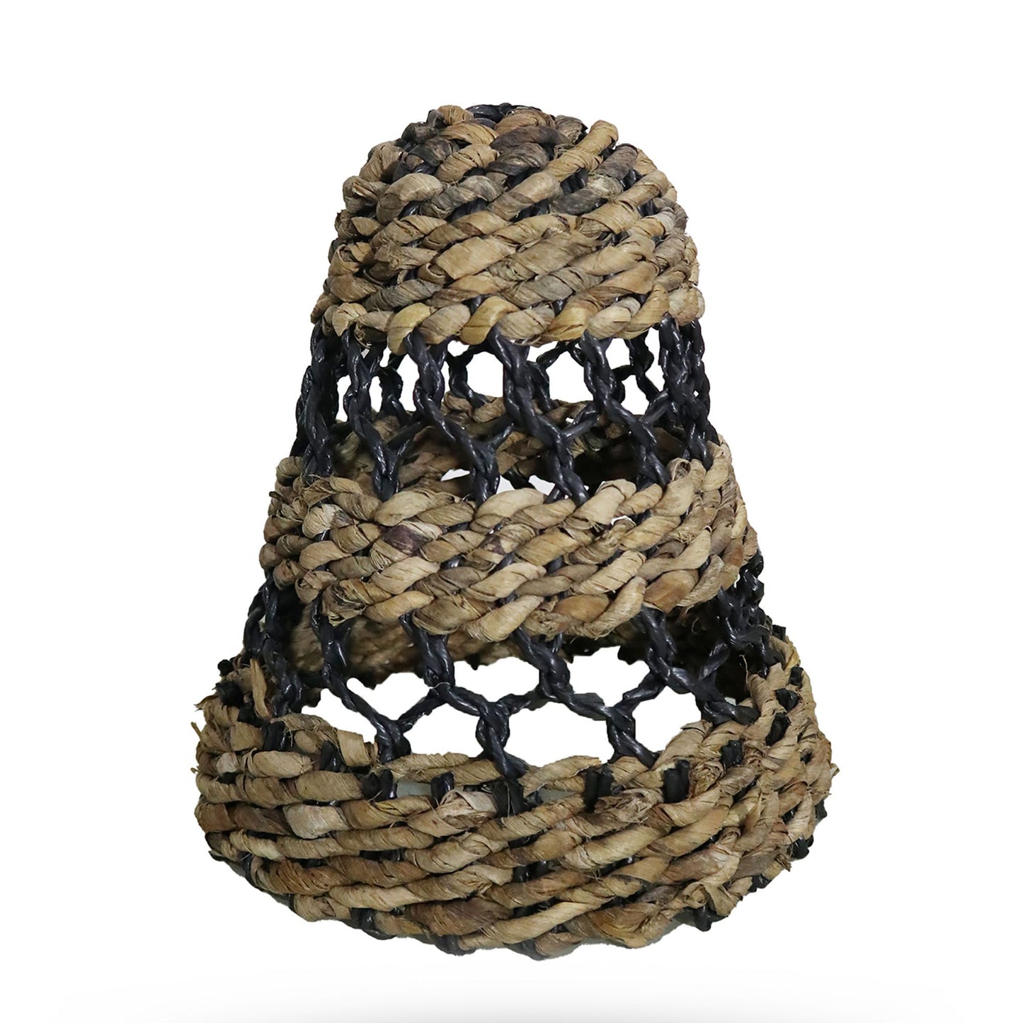 Lampenschirm aus Bananenblatt und Raffia | Natur-Unikat | Ø 26 cm