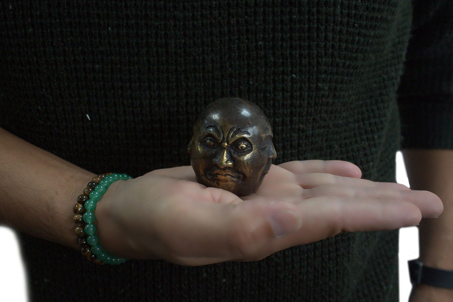 Viergesichts-Buddha Statuette aus Messing – 5 cm Feng Shui Figur für Harmonie