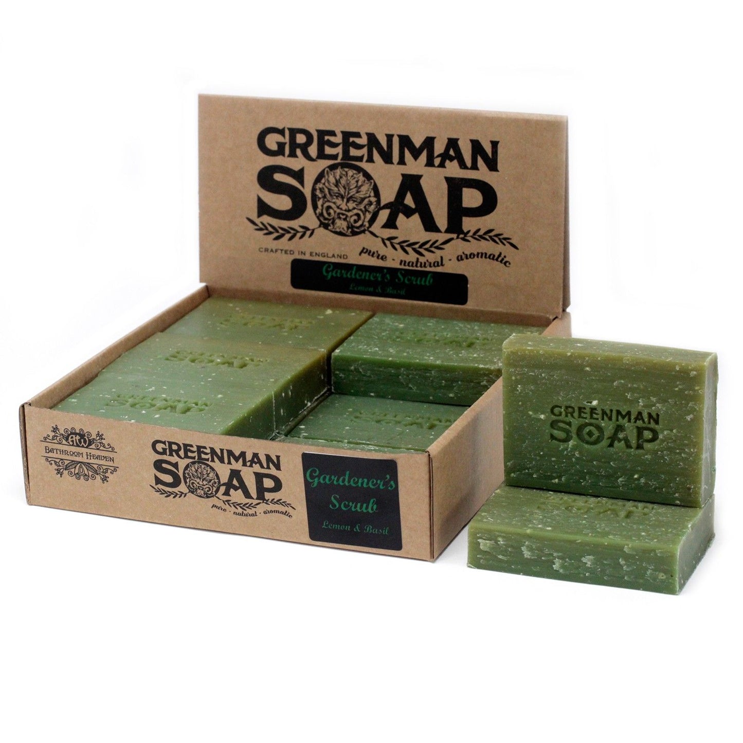 Greenman Seife – Gardener's Scrub mit Zitrone & Basilikum (100g)