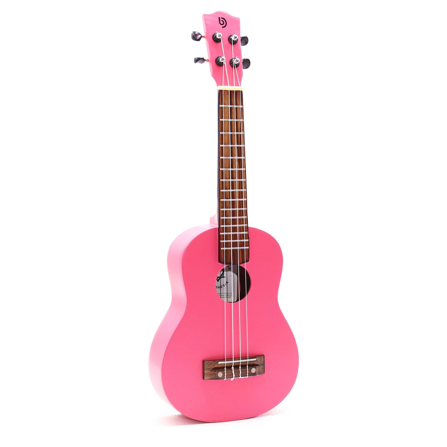 Ukulele in Pink – Handgefertigt aus Sonokeling-Holz mit Tragetasche