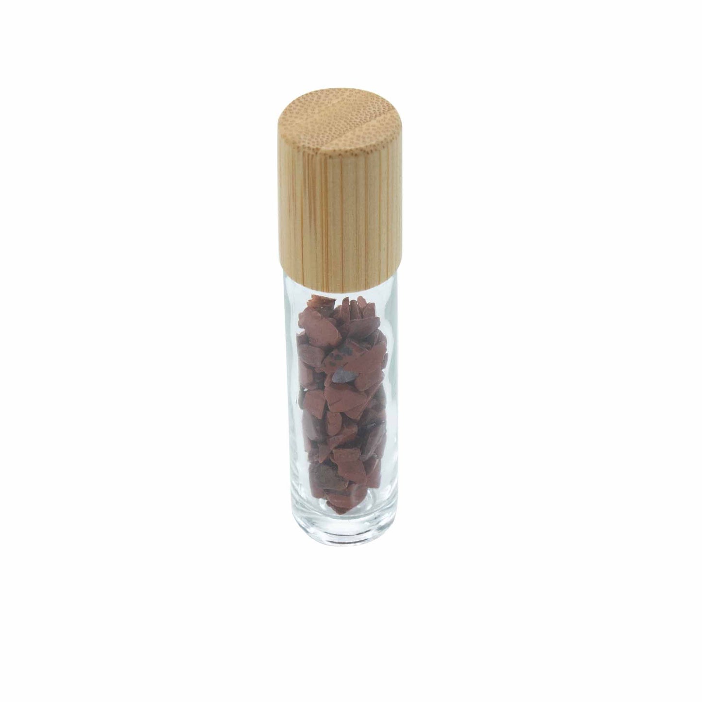 Edelstein-Roll-On aus Rotem Jaspis mit Holzdeckel