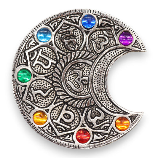 Seven Chakra Moon Incense Holder 11.5cm