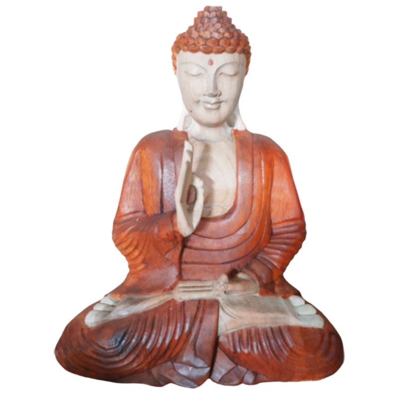 Buddha-Statue 'Lehrender Buddha' 40 cm - Handgeschnitzt aus massivem Suarholz