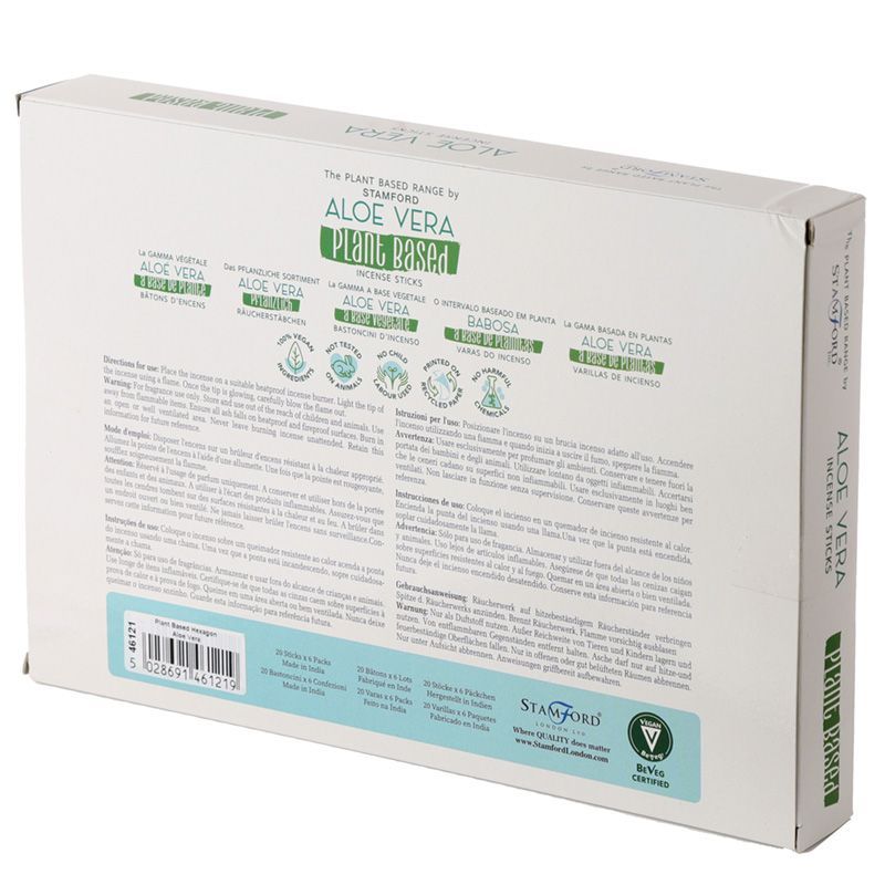 Premium Räucherstäbchen Aloe Vera – Pflanzliche Basis, 30 Min. Brenndauer