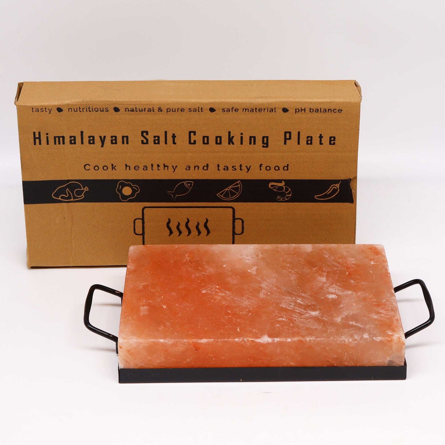 Gourmet-Kochplatte aus Himalaya-Salz – Rechteckig 30x20x5 cm