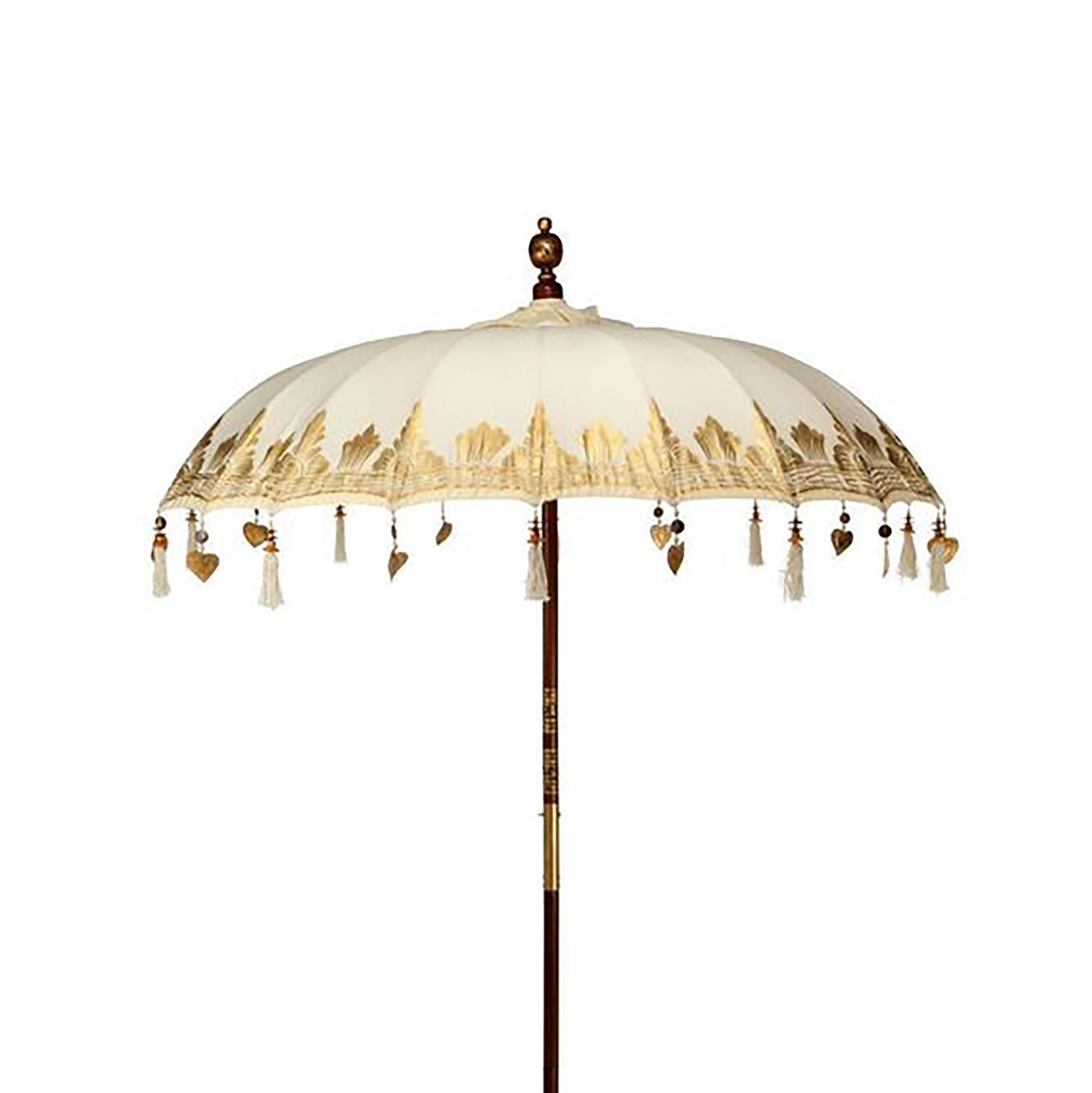 Dekoschirm Bali Design in Naturfarben, 200 cm – Handgefertigt aus Canvas und Holz