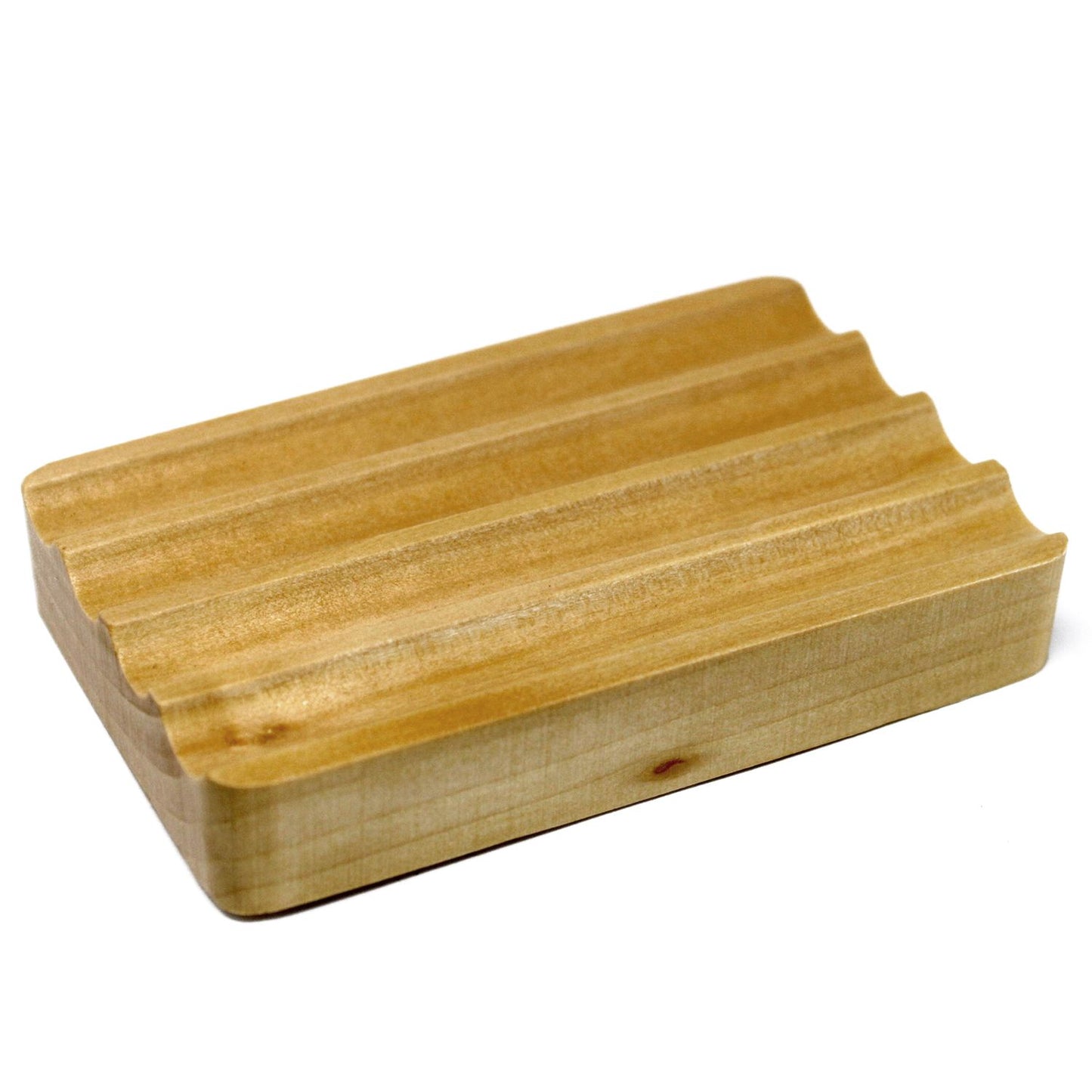 Seifenschale aus Hemu-Holz mit Rillendesign für langlebige Seifenpflege