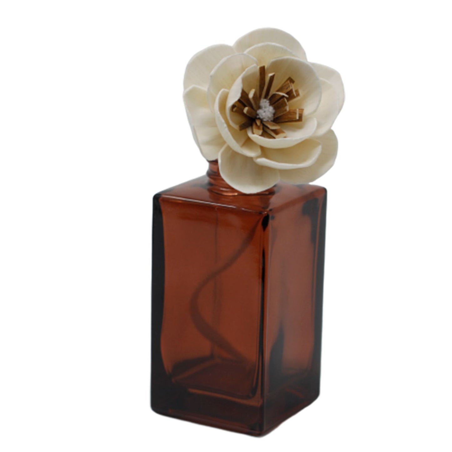 Natürliche Duftblüte Mohn – Solaholz-Diffusor mit Baumwollschnur, 6 cm