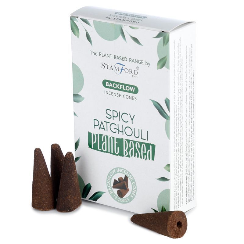 Rückfluss-Räucherkegel Spicy Patchouli - 12 Stück, pflanzenbasiert