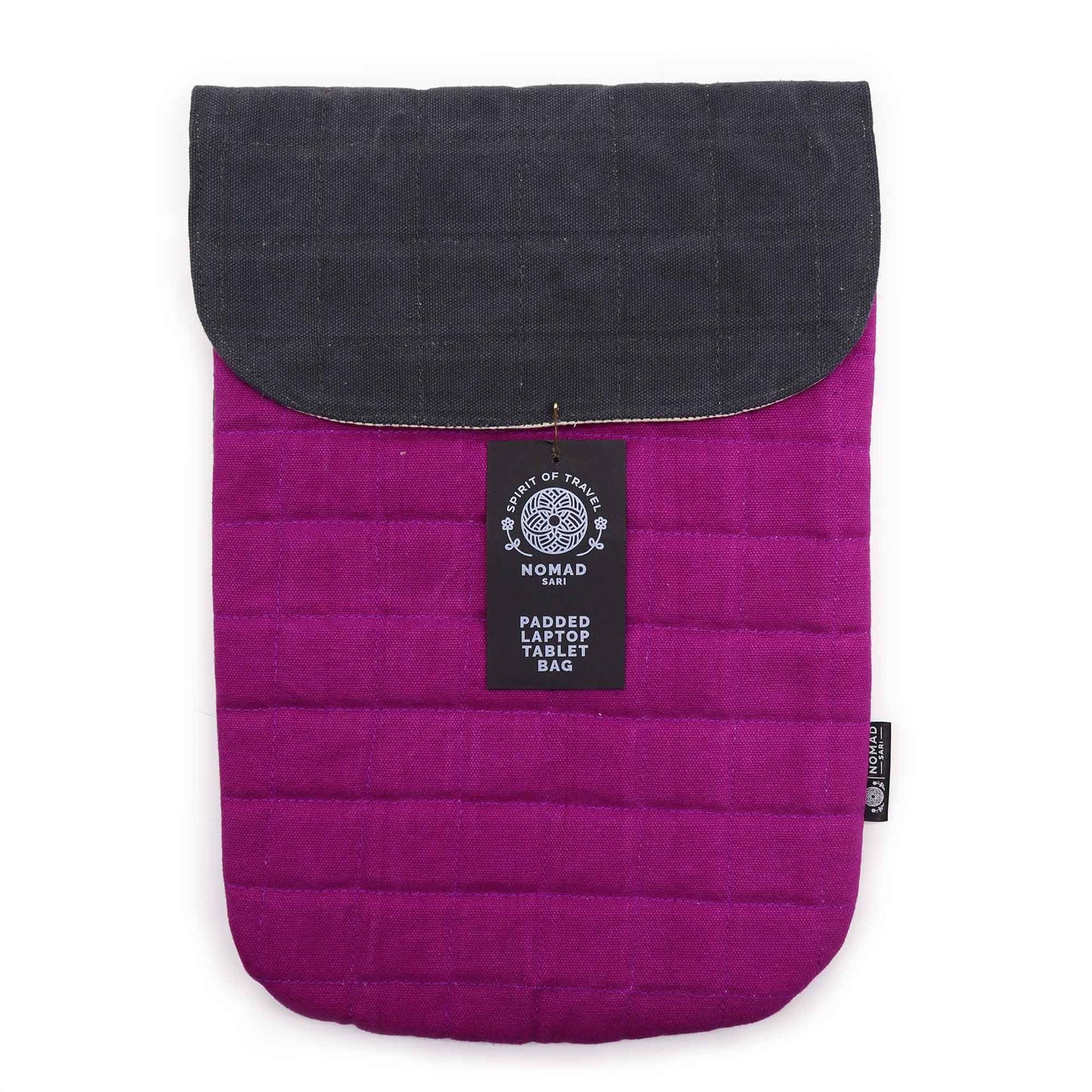 Laptop-Schutztasche 'Purple Haze' – Handgefertigt aus 14oz Stonewash-Baumwolle
