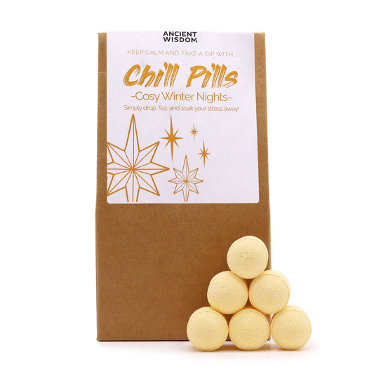 Chill Pills Geschenkset: Gemütliche Winternächte - 30 Mini-Badebomben für verwöhnende Bäder