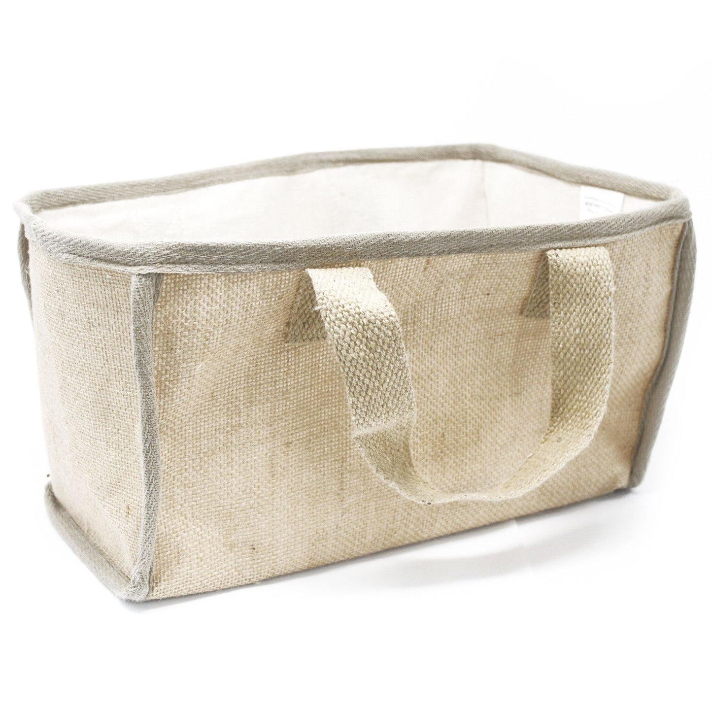 Große Einkaufstasche aus Naturmaterialien – Jute & Baumwolle, 33x18x20cm
