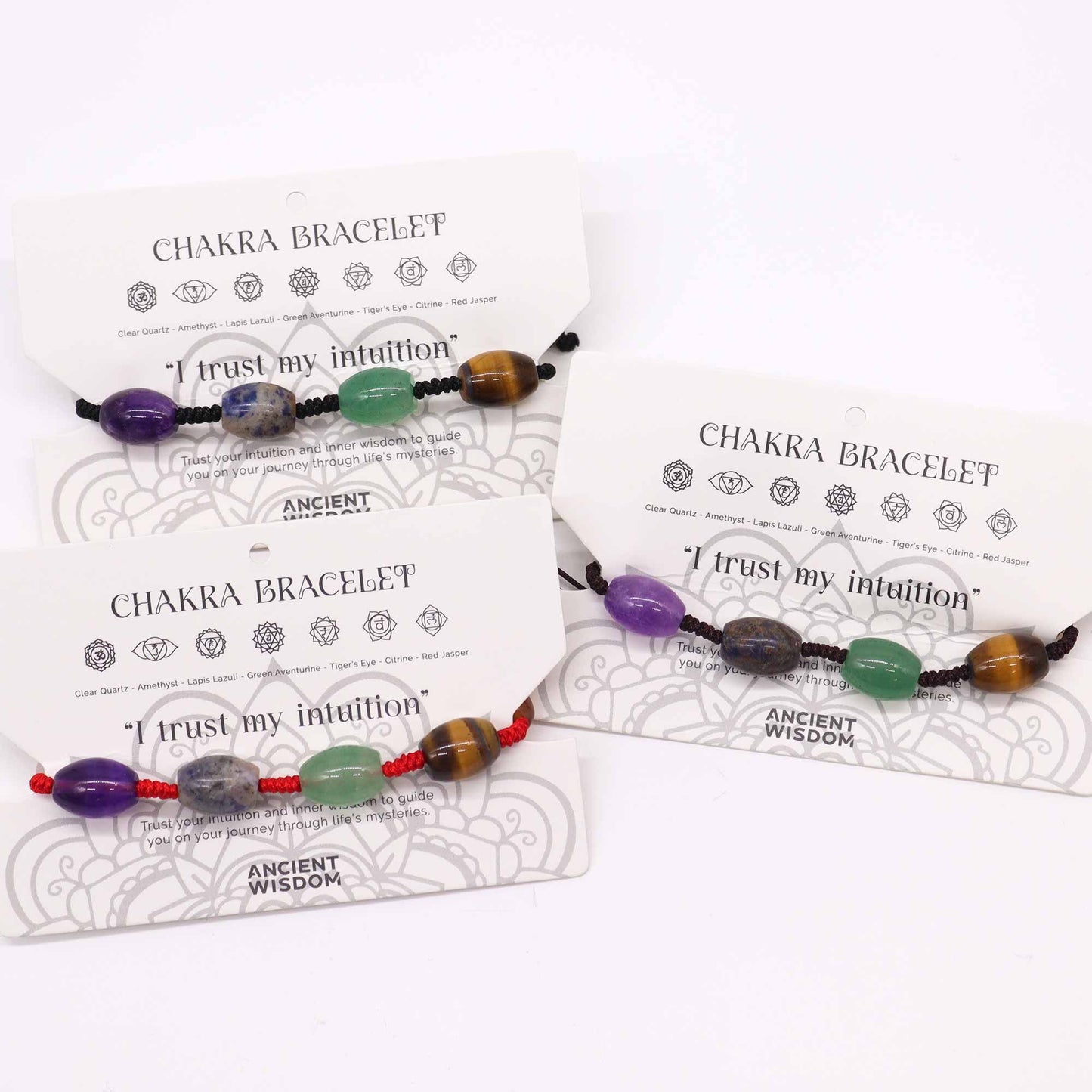 Chakra-Armband mit 7 Edelsteinen – Verstellbar für innere Balance