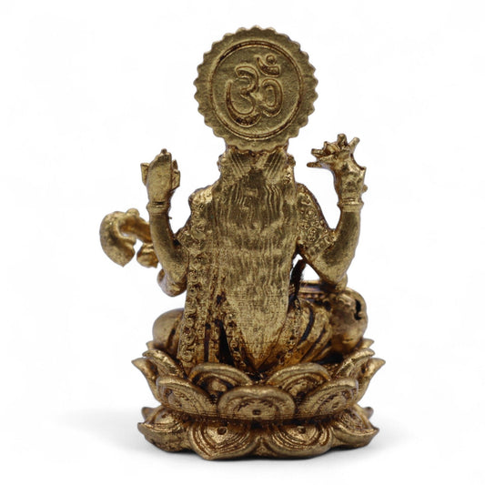Messing-Statuette Saraswati – Göttin der Weisheit & Kunst (34 mm)