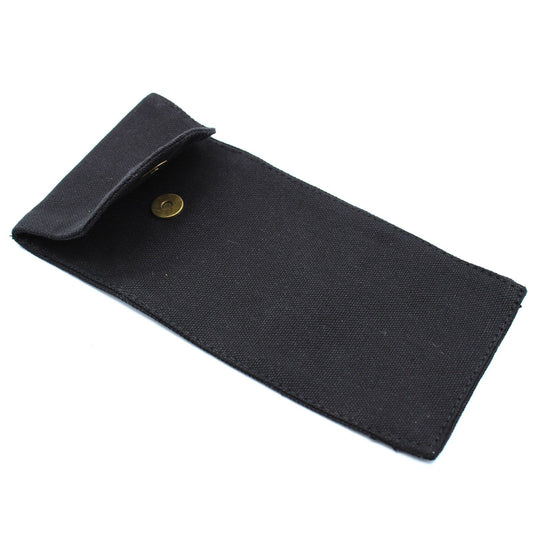 Schwarze Baumwolltasche für Edelstein-Gesichtsroller – 9x19 cm
