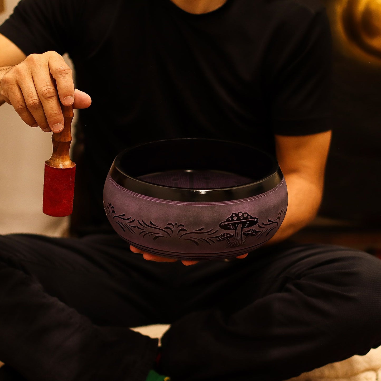 Pilz-Klangschale 'Purple Haze' – Extra lauter Ton in intensivem Purpur