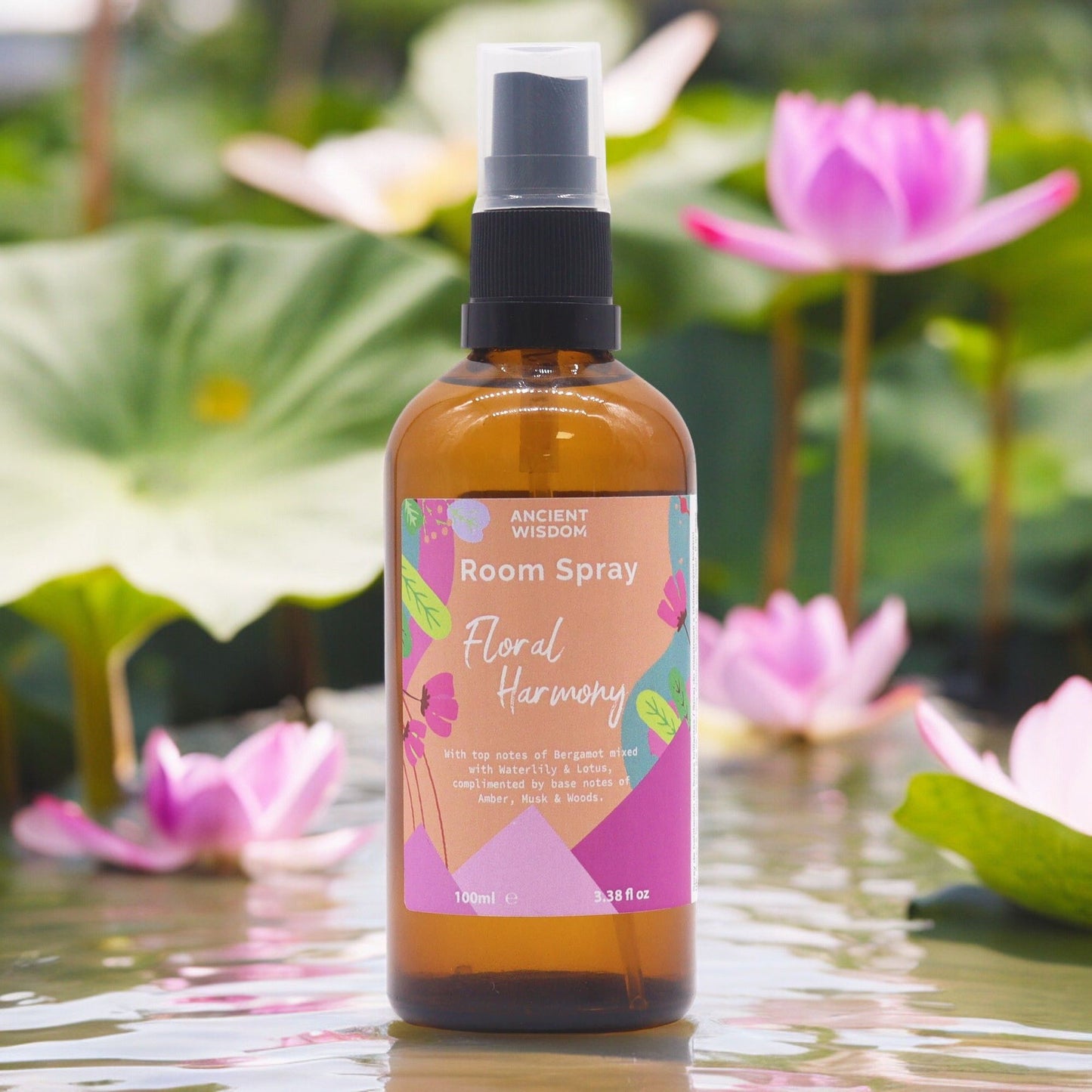 Florale Harmonie Raumspray 100ml – Natürlicher Duft mit Bergamotte & Patchouli