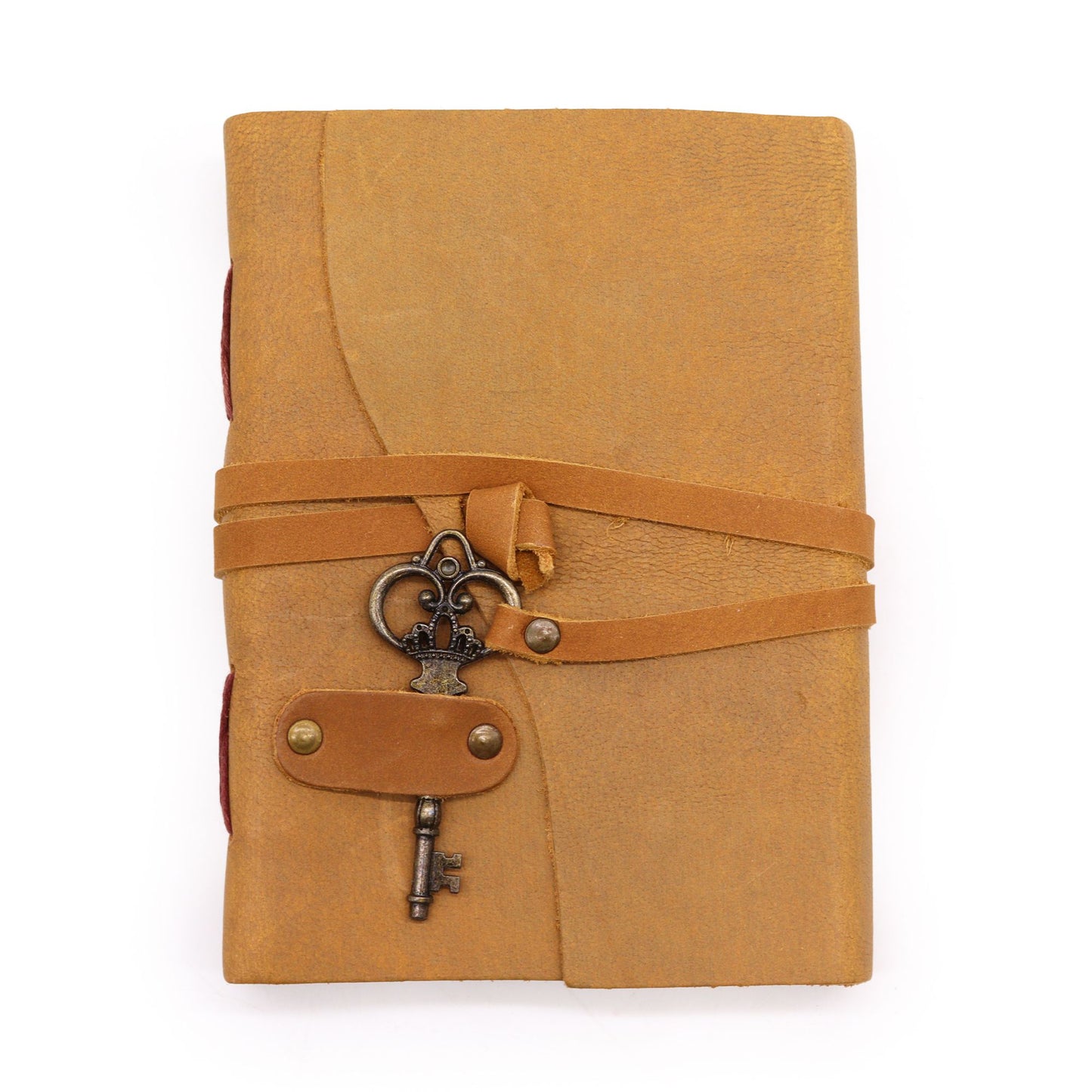 Notizbuch aus geöltem Leder mit Sicherheitsschlüssel | 200 Seiten | 13x18 cm
