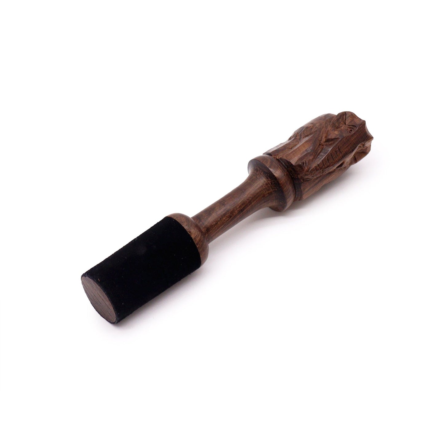 Klangstab mit Elefanten-Gravur – Handgeschnitzt aus Terminalia Holz, 14 cm