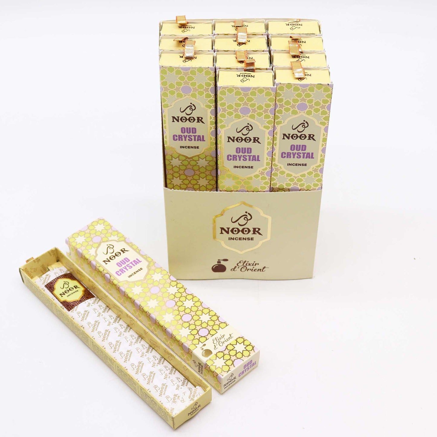 Noor Oud Kristall - Premium Räucherstäbchen Set mit 15 Stück