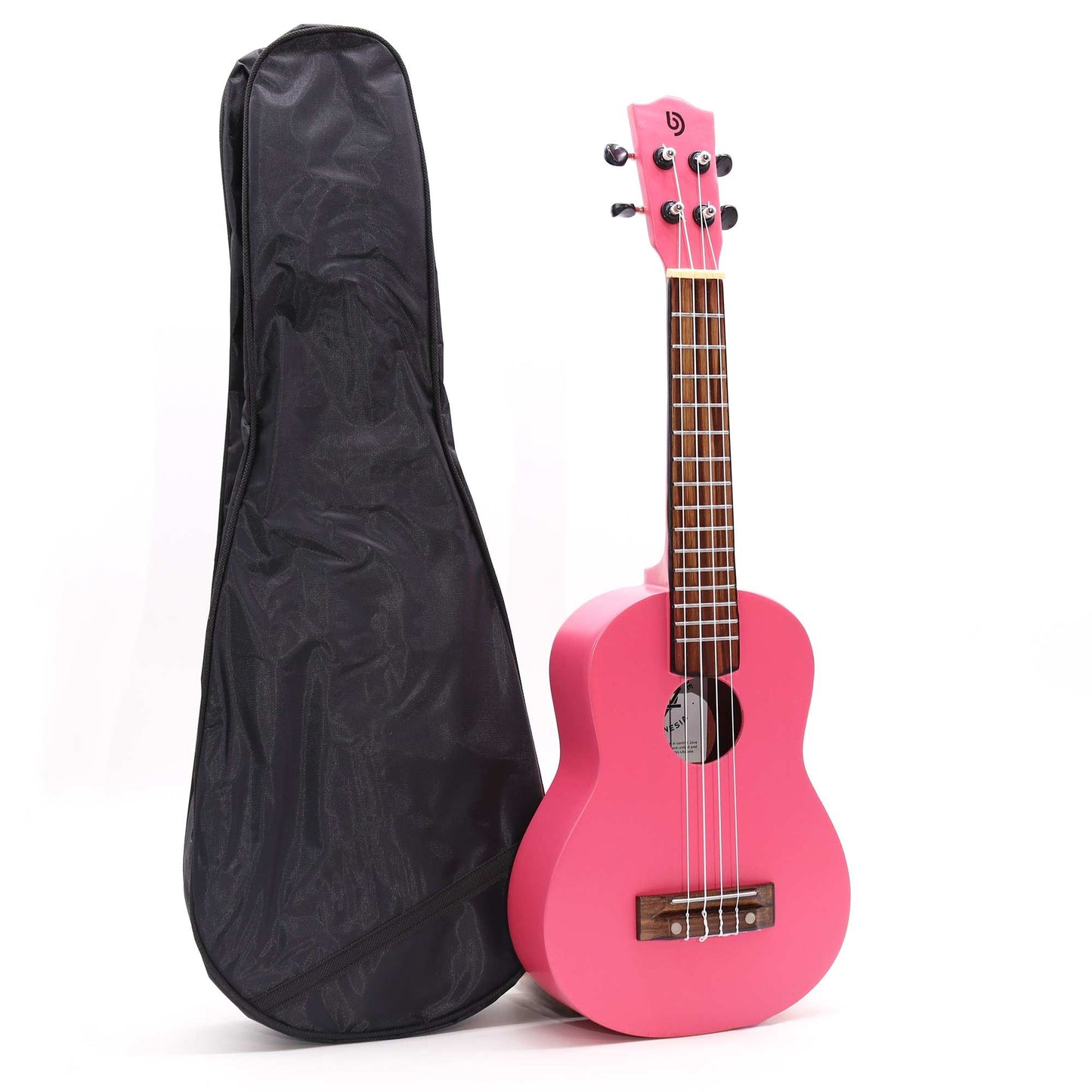 Ukulele in Pink – Handgefertigt aus Sonokeling-Holz mit Tragetasche