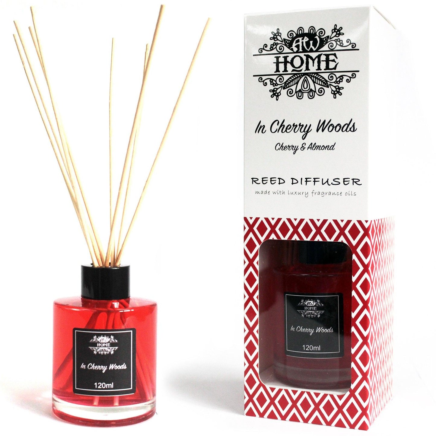 Duftdiffusor Kirschholz - 120ml mit natürlichen Rattanstäbchen