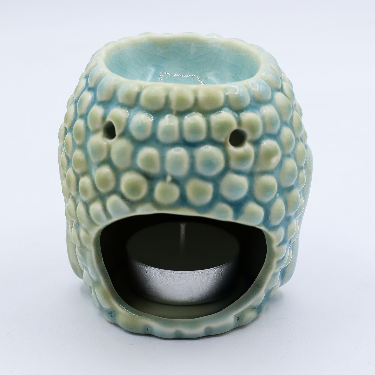 Keramik-Duftlampe 'Buddha Blau' – Zeitloses Design für harmonische Düfte