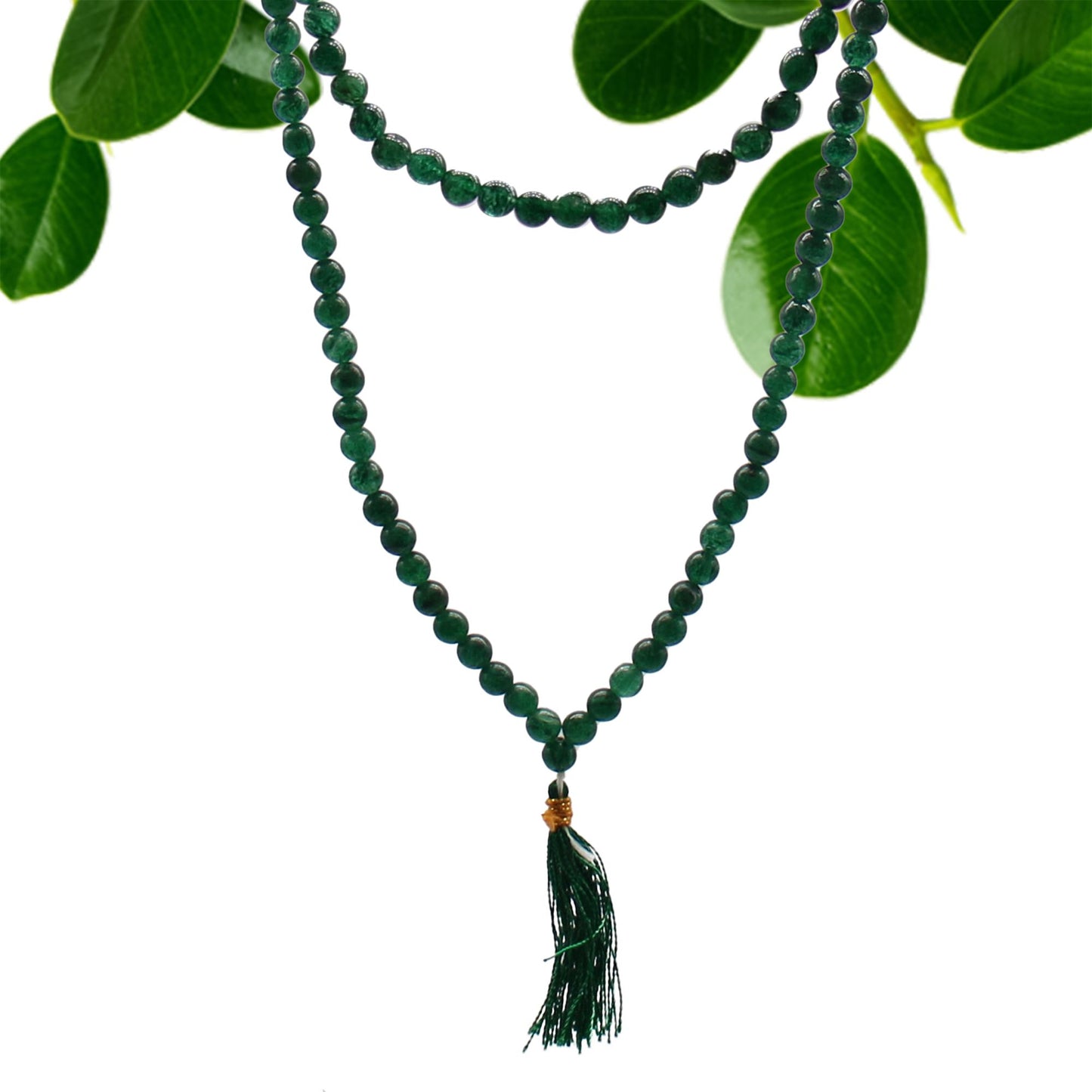 Handgefertigte Mala aus 108 natürlichen Jade-Perlen – Für Meditation & innere Balance
