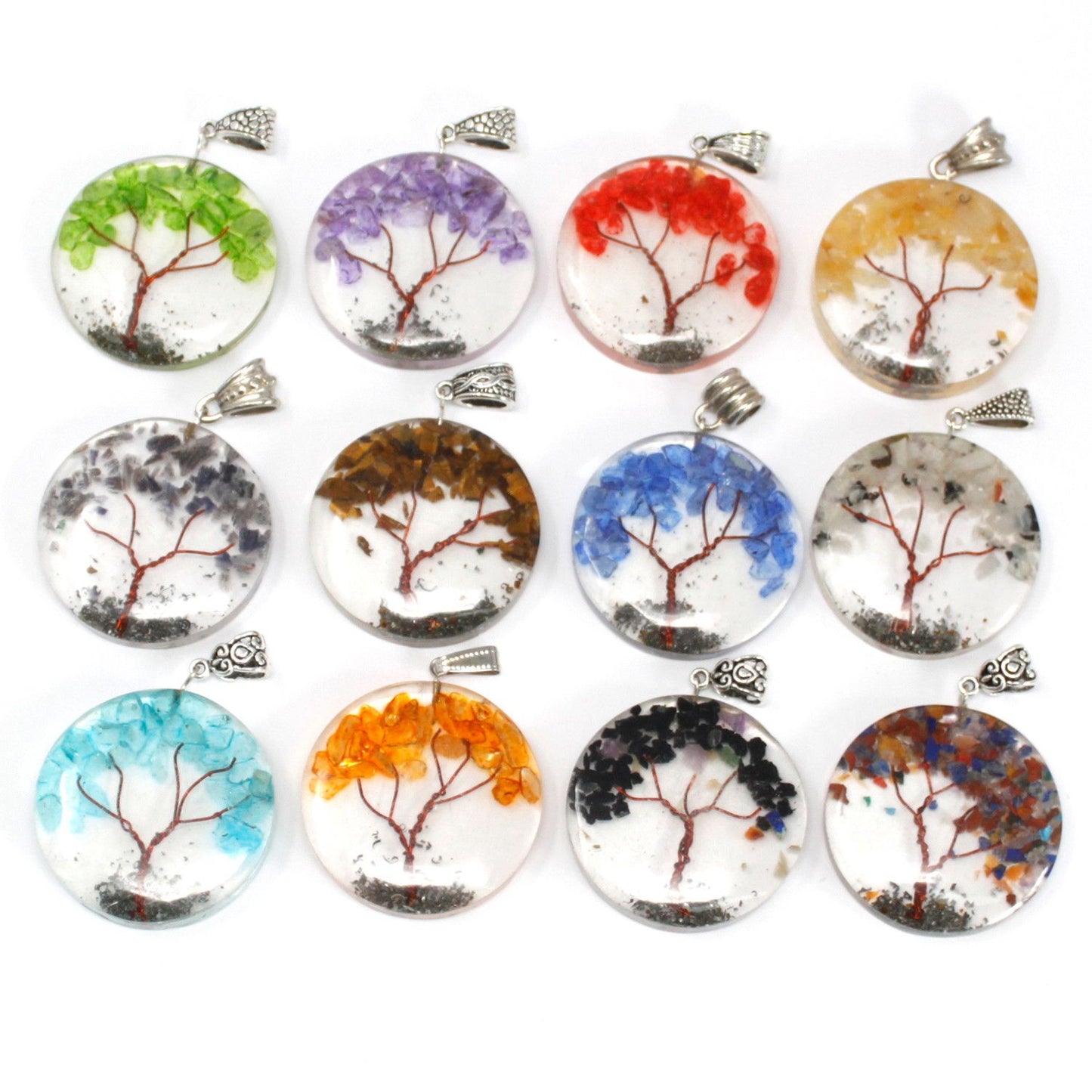 Orgonit-Anhänger 'Baum des Lichts' mit Amethyst – Handgefertigtes Energie-Amulett