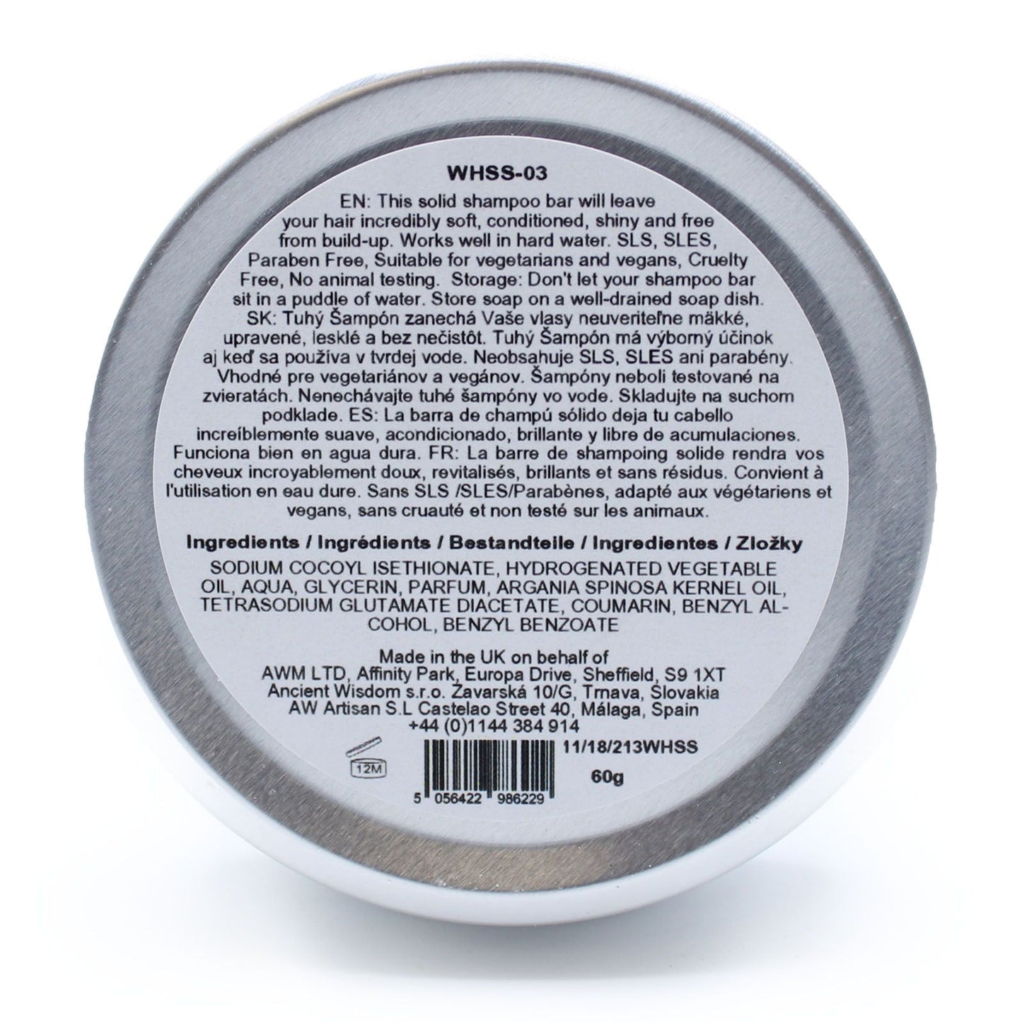 Feste Shampoo Bar Kokos – Für weiches, glänzendes Haar (60g)