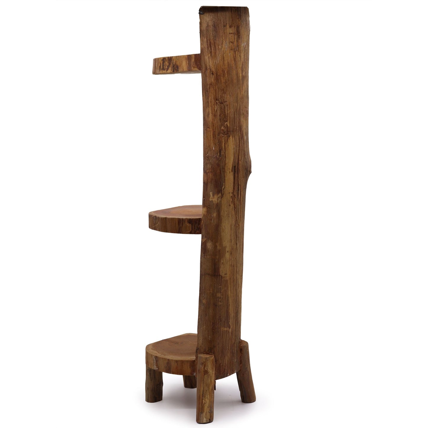 Massivholz-Regal aus Teak mit 3 Böden – Zeitloses Designobjekt