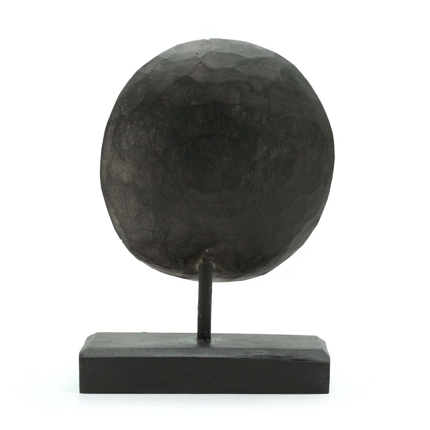 Handgeschnitzte Stammesmaske aus Timor - Schwarz, 27 x 20 cm - Authentische Holzwanddekoration
