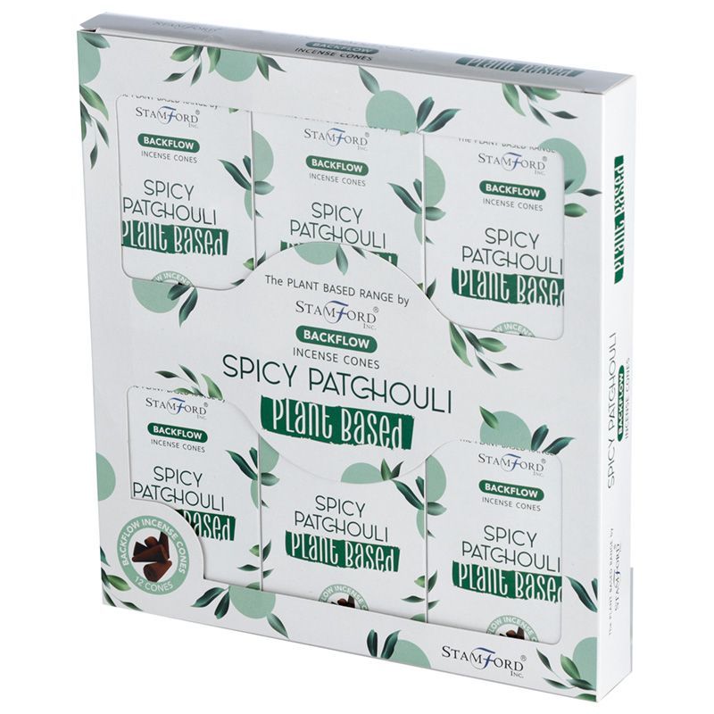 Rückfluss-Räucherkegel Spicy Patchouli - 12 Stück, pflanzenbasiert