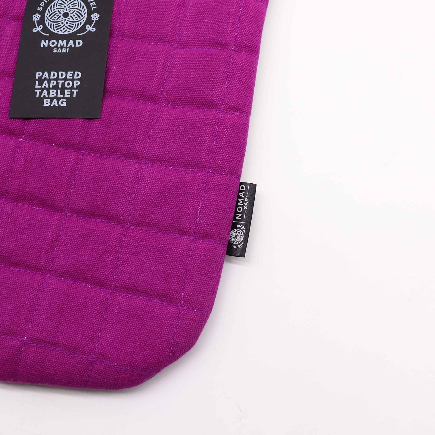 Laptop-Schutztasche 'Purple Haze' – Handgefertigt aus 14oz Stonewash-Baumwolle