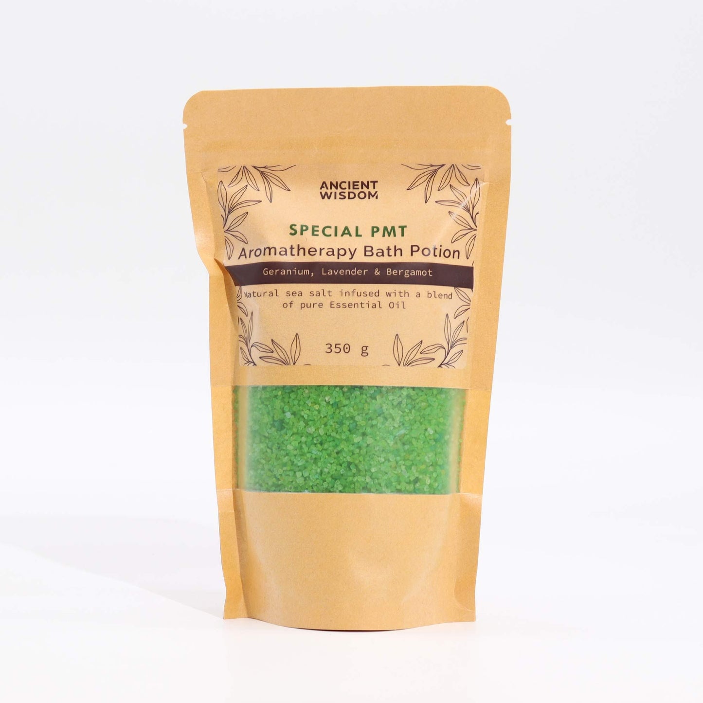 Entspannungs-Badesalz mit Duftpelargonie, Lavendel & Bergamotte – 350g Kraftbeutel