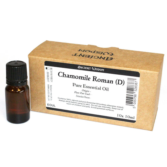 Set mit 10 Fläschchen verdünntem ätherischem Öl Römische Kamille (10 ml) – unbedruckt für Ihr Branding